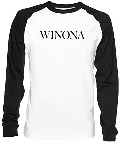 Erido Winona Uomo Donna Unisex Maglietta da Baseball Bianca Nera Women's Men's T-Shirt Dimensioni S Men's White T-Shirt Small Size S
