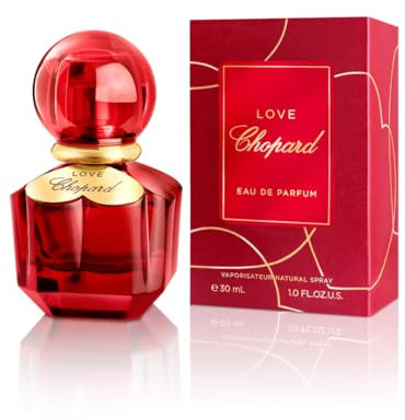 Chopard Love 30 ml – Eau de Parfum für Frauen – Würziger Blumenduft – Prächtige Noten von sechs ausgewählten Rosen, Jasmin, Mandarine und Patchouli – Parfum Damen – Roter Glasflakon