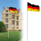Randaco Höhenverstellbar Aluminium Fahnenmast, Teleskop Flaggenmast, Witterungsbeständigem Rostfreies, mit Deutschlandfahne Seilzug und Stabil Bodenhülse, für Draussen Einbetonieren(Höhe 650cm)