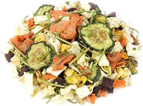 Mr. Crumble Gemüsegarten – Getrocknetes Gemüse mit Kräutern für Kaninchen, Meerschweinchen & Nager – 100 % natürliches Ergänzungsfutter – Ohne Zusätze – Gemüse-Mix 1 kg