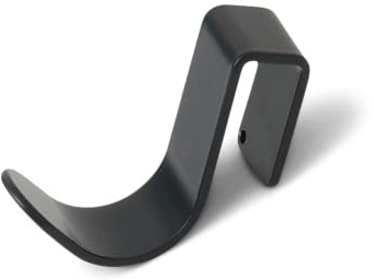 Pedestal Hook Mount | Praktiskt fäste för kablar, hörlurar, små högtalare bak TV-möbler | Passar TV-stativ utom Linked Tall (svart)