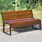 Terrassen-Gartenbank, Parkbank, Lattensitz mit Aluminiumgussrahmen, Wetterfeste Massivholz-Rasenbank Im Freien, Veranda, Hinterhofbank, Freizeit-Doppelsitz-Möbelstuhl, für Deck/Arbeitszugang ( Color :