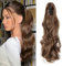 TESS Coleta Postiza Pelo, 45 cm Ondulado Postizos de Pelo Sintetico #12 Mittelbraun Coleta Extensiones con Pinza para Mujeres