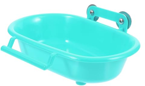 Kisangel Caja baño de pájaros Suministros para Loros Ducha para pájaros para Loros comedero de Agua para pájaros Lavabo para Tina bañera África Suministros para Aves tazón de Comida páginas