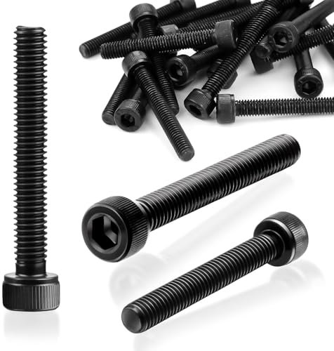SWTYExt M5x45 mm Tornillo Hexagonal Interior 40 Piezas Tornillos Cilíndricos Rosca Completa Tornillos M5 DIN 912 de Acero Tornillo de Negro Clásico Tornillo M5 para Elementos de Fijación