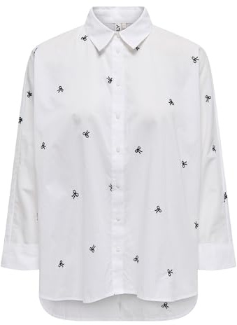 ONLY dam Onlnew Lina Grace Ls Emb Shirt Noos Wvn Blus (1-pack)