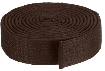 PATIKIL Cintura di Rango Colorata Taekwondo 1,6 x11,2 Piedi 3,4m, Cintura da Karate Judo Arti Marziali in Cotone per Insegnamento Allenatore, Marrone