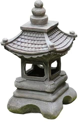Lanterna di illuminazione del percorso solare con energia solare, lampada esterna ispirata allo zen | Lampada decorativa per percorso da giardino, terrazza, cortile e area d'ingresso, illuminaz
