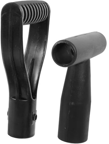 HYTROVE 2 Pcs Garden Shovel Handle Replacement Set T-handle and Ergonomic Grip, Sturdy Plastic and Steel Spade Handles for Outdoor Digging and Gardening Tools