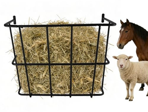 HDYEGY Hay Feeder,Heavy Duty Wall Mounted Hay Rack Detachable Sided Hay Holder for Horses, Goats,Sheep and Livestock,20 Gallons Large Capacity