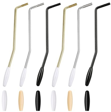 Coolrunner 6Pcs 6mm & 5mm Thread Tremolo Arm, Silver Gold Black 3 Colors