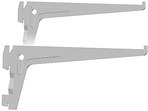 Element System PRO-TRÄGER - Sicherheitsträger mit 2 Einhängehaken und Aushängesicherung - 200 mm, Stahl, Weiß, 2 Stk.