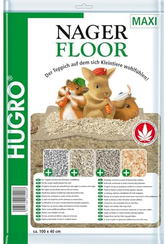 Hugro Rodent Floor Litter Mat 40 x 100 cm Hemp Mat Rodent Rug for Pets