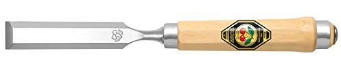 Kirschen 1002022 Firmer Chisel with Octagonal Horn Beam Handle, Beige/Silver, 22 mm