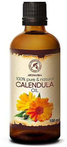 Calendulaöl 100ml - Calendula Officinalis - Rein und Natürlich - Ringelblumen Öl für Gesicht - Haare- Haut - Nägel - Hände - für Schönheit - Massage - Wellness - Kosmetik - Körperpflege