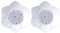 Okami Products Japanese Flower Silicone Soap Dish - Pack of 2 Soap Holder (White)