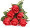 PanBeiQiWEU 6 Stück künstliche Rosen Blumen, einzelne Stiel Seide Faux Blumen Rosen, gefälschte realistische künstliche rote Rosen Blumensträuße für Hochzeit Herzstück Dekoration