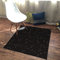 makeups69 Teppich Quadratisch rutschfeste Waschbar, Moderner Kurzflor Teppiche In- & Outdoor, Anti-Rutsch Unterseite, Fußmatten drinnen draußen,Schwarze, weiße Sterne 90 x 90 cm