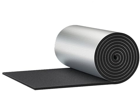 Isolant Thermique en Feuille Aluminium, avec Noyau en Mousse, Panneau Reflechissant Derriere Radiateur, Plaque Isolation Thermique Autocollante pour Sol, Toit, Mur, 5mm D'Epaisseur ( Size : 1mx2m )