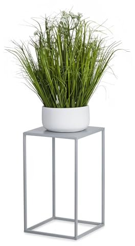 HowHomely Supporto per fiori in metallo grigio, altezza 46 cm, solido e robusto, in metallo, per la decorazione in soggiorno, camera da letto o ufficio