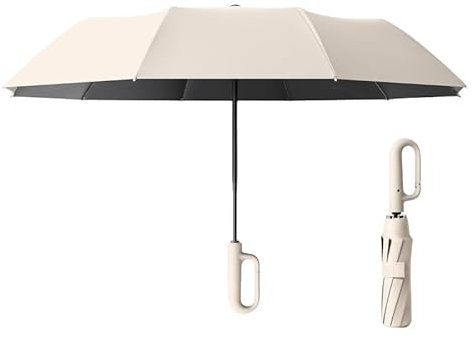 erised's bifrost Portátil Paraguas Capa de Revestimiento/Protección UV Anti UPF 50 99,9% Plegable de Viaje Mango de Apertura/Cierre Automático Golf de Hombres Mujeres Diseño de Mango de Mosquetón