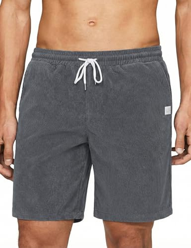 iClosam Pantalones Cortos de Pana para Hombre, Pantalones Cortos con Diseño Retro, Adecuados para Vacaciones y Ciudad, Transpirables, Elaboración, Versátiles, 3XL