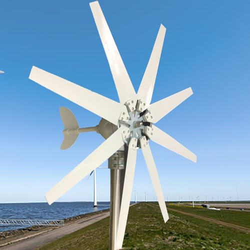 Vindkraftverk generatorsats för bostäder 12 V 650 W off-grid med MPPT-kontroll, låg start vindhastighet 2 m/s, perfekt för hem, bondgård, båtar, husbilar, förnybar energilösning