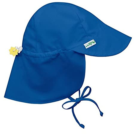 i Play. Baby Flap Sun Protection Swim Hat, Royal Blue, 0-6 Months