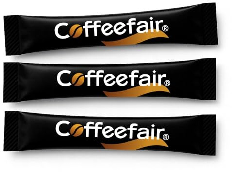 Coffeefair Zuckersticks Schwarz 1000 x 3,6 Zucker, weißer Portionszucker, Feinzucker portioniert, ideal für Gastronomie & Büro, umweltfreundliche Verpackung