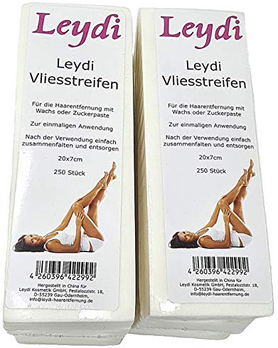 SPARANGEBOT: 800 Leydi Vliesstreifen - für die Haarentfernung mit Warmwachs und Zuckerpaste