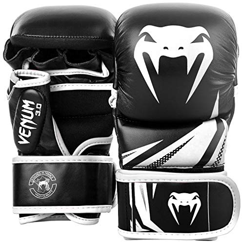 VENUM Challenger 3.0 Guantoni da MMA Sparring, Unisex – Adulto, Nero/Bianco, L/XL