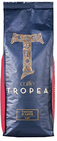 Caffè Tropea Roasted Whole Espresso Coffee Beans 1kg | Arabica & Robusta Coffee Beans Italian Espresso Blend | Medium Roast | Dark Roast | for All Machines
