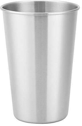 TOPINCN Bicchieri in acciaio inossidabile Bicchiere da 500 ml portatile di succo di acqua Bicchiere da birra Bicchiere per bambini e adulti Campeggio Picnic