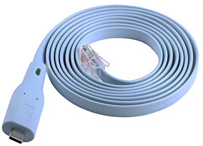 Nätverksutrustning konsolkabel för Cisco/Juniper/NETGEAR/Ubiquity/LINKSYS/TP-Link rooutrar, omkopplare och brandväggsutrustning, USB typ C till RJ45 RS232 konsolkabel (12FT, USB Type-C)