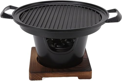 Asixxsix BBQ Charcoal Grill, Nonstick Smokeless Tabletop Grill Portable Korean Barbecue Grill Portable Camping Grill Stove for Indoor Outdoor Picnic BBQ Party