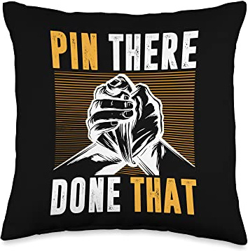 Pin There Done That, Funny Arm Wrestling Throw Pillow