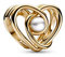 PANDORA Moments Offen gearbeitetes Wirbelndes Herz Charm mit Behandelter Süßwasserzuchtperle Moments Collection, kompatibel Moments Armbändern, 752636C01