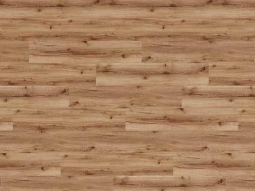HPFloor SPC Klick-Vinylboden|mittel Braun|Trittschall Landhausdiele|5,5 mm|Synchronprägung, Klick-Verbindung, matte| 8x Hochwertige Vinyldielen mit Holzstruktur, Wasserbeständiger Bodenbelag