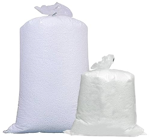 STAR SUPPLIES Small Round White Polystyrene Extra Top Up Bean Bag | Booster Refill Bag For Bean Bags