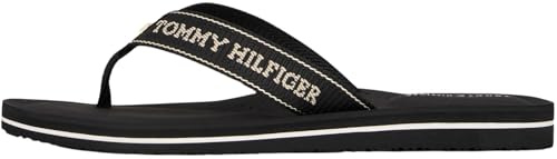 Tommy Hilfiger Chanclas Mujer Sporty Mid Wedge Summer Sandal con logotipo, Negro (Black), 37