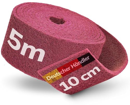 Phorin® slipfleece 5 m × 100 mm korn 240 – slipsvamp är extremt robust och hållbar – slipdyna perfekt för lack, trä, metall, rostfritt stål och mycket mer.
