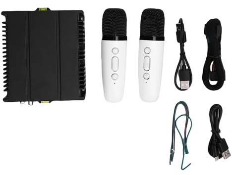Cheotime Car Amplifier 4x80W med Bluetooth DSP, 4 -kanals bilförstärkare med 2 trådlösa mikrofoner, USB AUX -koaxial för karaoke eller hemmabruk