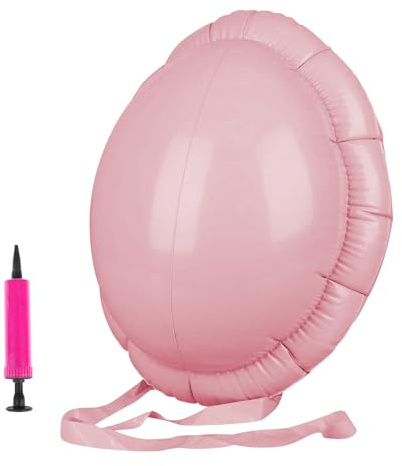 YUYWWAN Uppblåsbar mage, falsk tomtemage med ölbälte graviditet cosplay för män kvinnor jul halloween karneval fest tillbehör (med mini pump)
