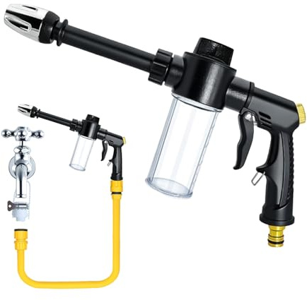 Pistola Per Schiuma, Pistola Per Lavaggio Auto Con Getto Di Schiuma Regolabile Per Auto, Include Dispenser Di Sapone, Per Pulizia Moto Camion Giardino Pannelli Per Animali Domesti