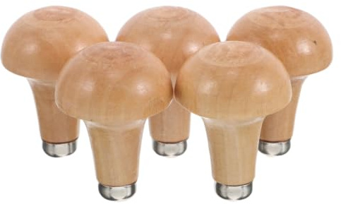 Beavorty Mangos de buril de madera, pack de 5 piezas con diseño ergonómico, para herramientas de grabado y limado, ideales para grabado profesional y pasatiempos