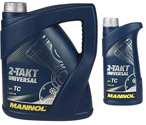 Aceite de motor original Mannol de 5 litros, 2 tiempos, universal, API TC Engine Oil