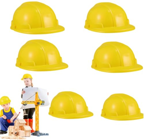 Toddmomy 2 stycken hållbar konstruktion hatt gul konstruktion mössor för barn klä upp temafest
