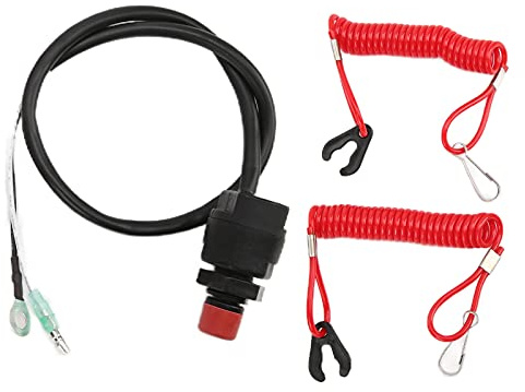 Aramox Marine Outboard Emergency Switch Säkerhetsbandbyte för Tohatsu Outboard Motors ATV Båtcykel