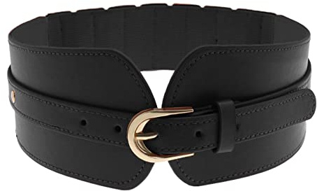 YINETTECH Cinturón Elástico Ancho para Mujer - Negro, 70-80 cm - Cintura Elástica para Mujer - Cintura de 70-80 Cm - Camisa Vestido Abrigo Suéter Prendas
