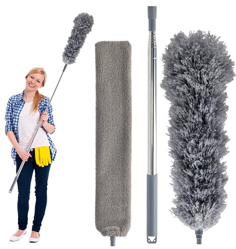 Prestige Home Spolverino Telescopico Ultra Sottile Con Spazzola Flessibile Allungabile per Pulire Polvere, PH002